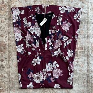 Woman’s Yumi Kim Anthropology Maroon Floral Jumpsuit